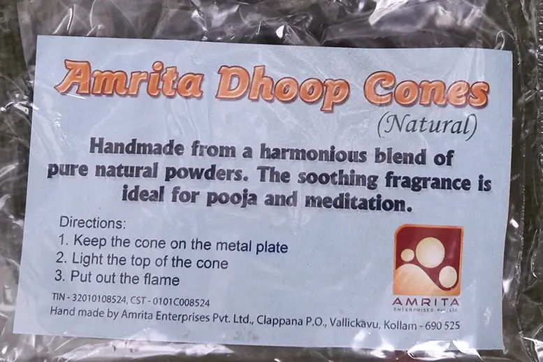 Amrita Dhoop Räucherkegel Natural